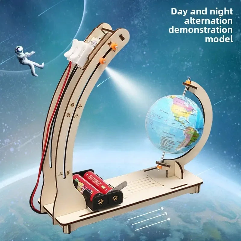 Kids Science DIY Day Night Globe Educational Physics Learning Kit Toy