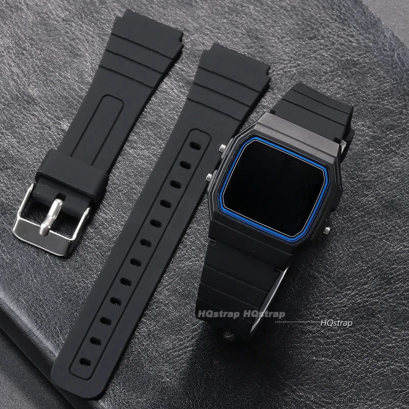 CowLost | bracelets-product_id-18mm-black-silicone-watch-strap-for-casio-w800h-sgw400-f91w-f84-f105-f108-a158-a168-ae1200-ae1300-sport-band |2