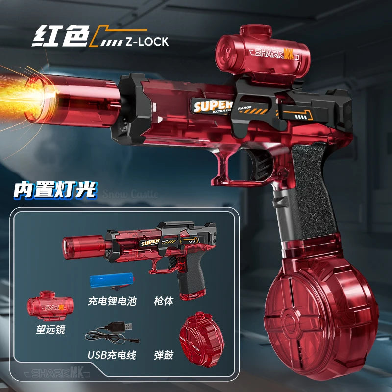Portable Automatic Electric Burst Water Gun Toy for Kids Outdoor Play