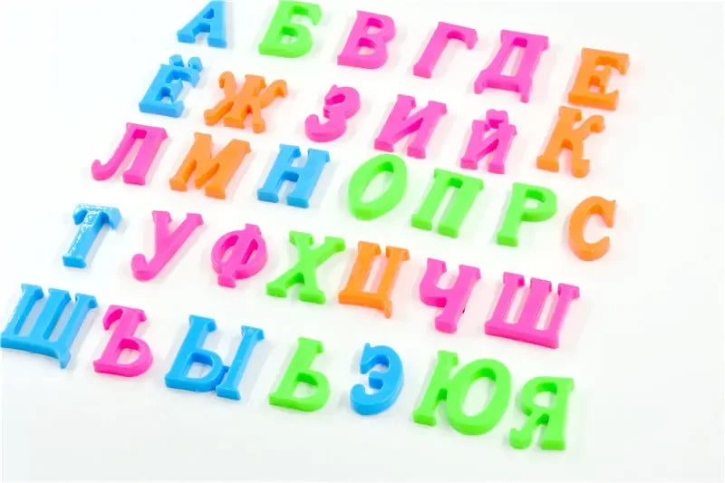 Russian Alphabet Magnetic Letters Fridge Magnets Educational Toy for Kids
