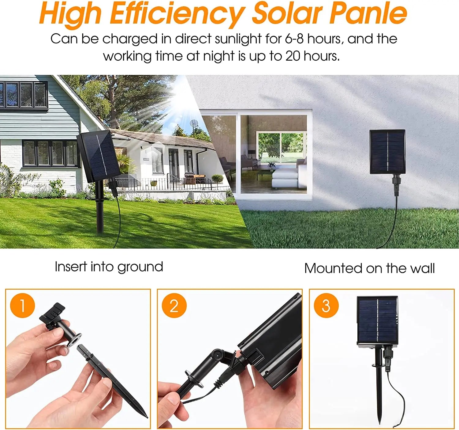 Solar LED String Lights 11.7M/8.9M with Remote, USB, 8 Modes, IP65 Waterproof for Outdoor Garden, Terrace, Balcony