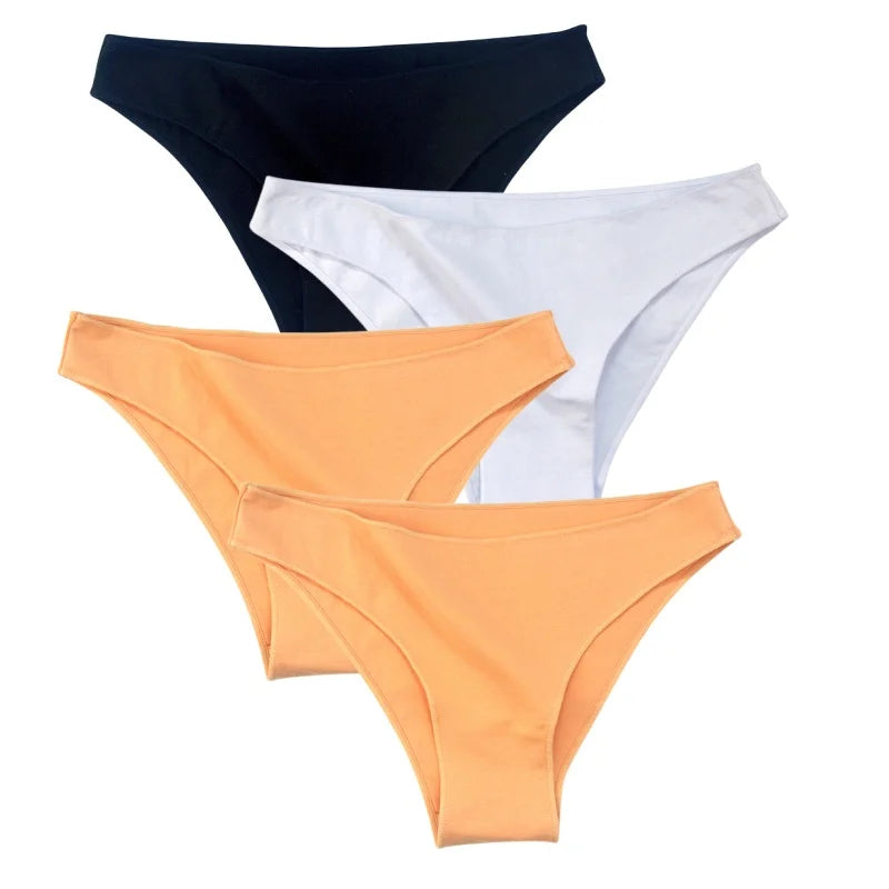 CowLost | product_id-4-pack-women-s-cotton-low-rise-seamless-breathable-briefs-solid-colors |19