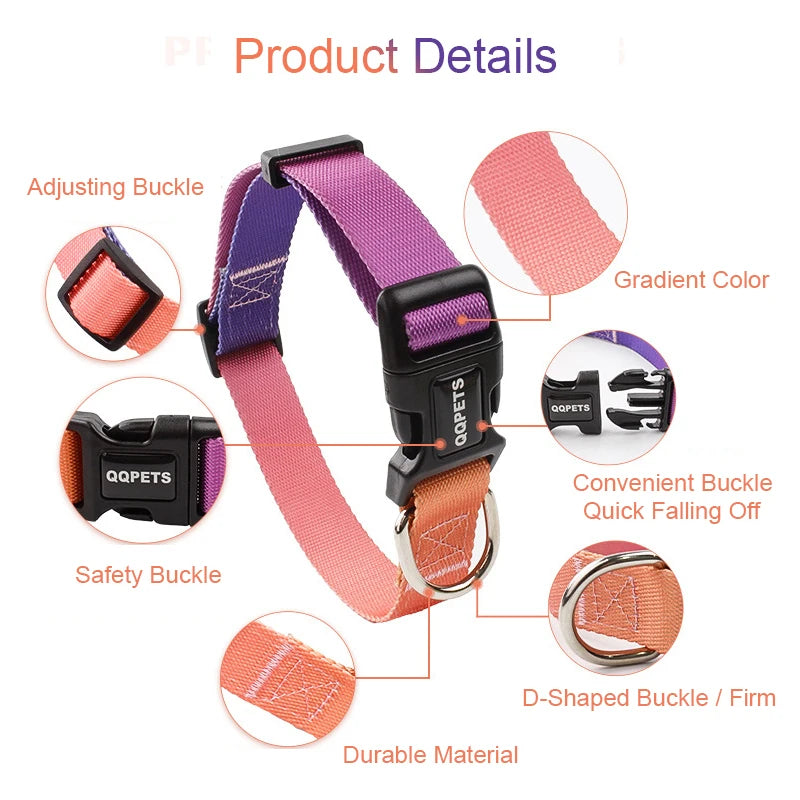 CowLost | dog-diapers-adjustable-nylon-dog-collar-and-leash-set |3