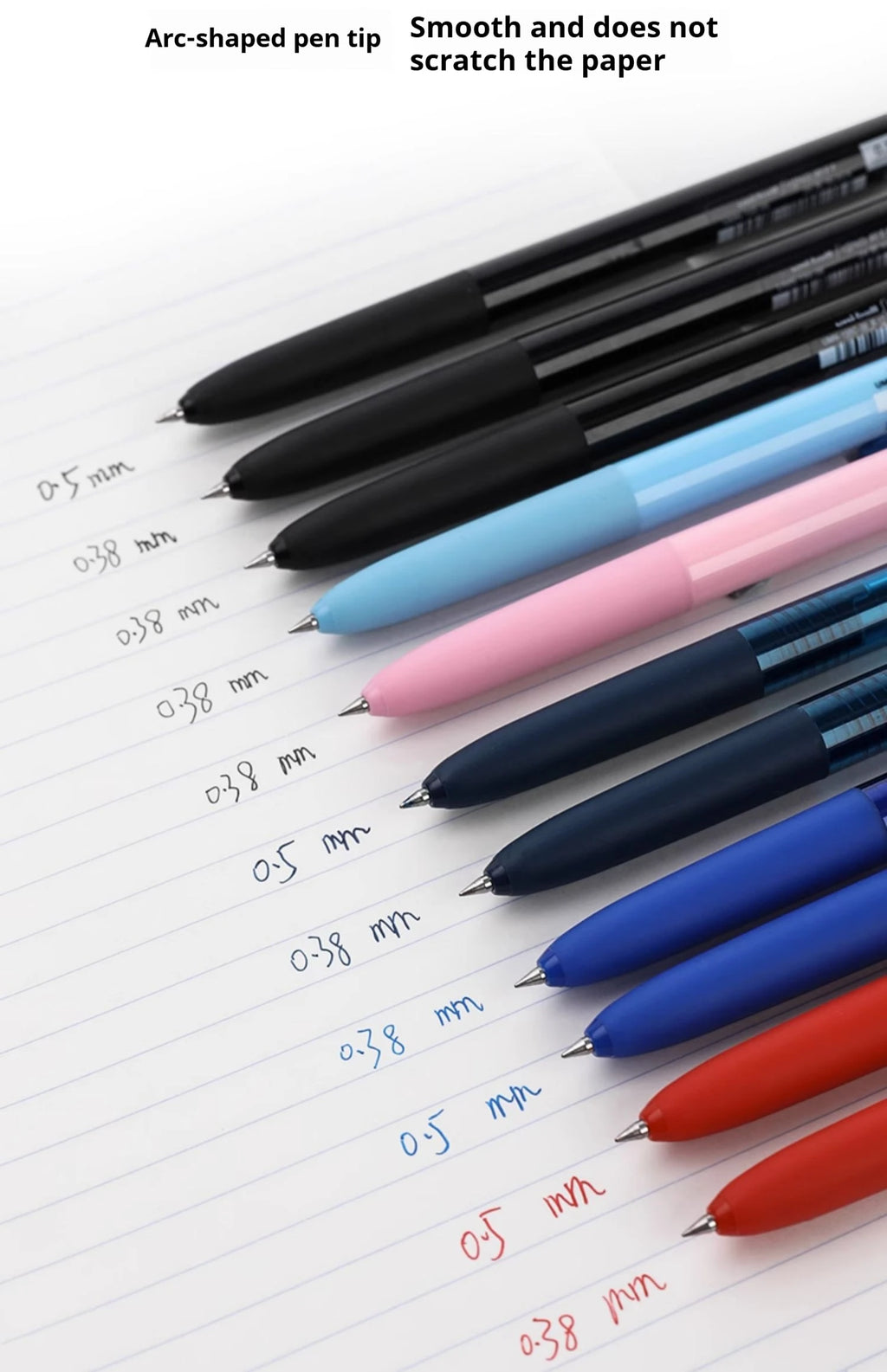 CowLost | product_id-mitsubishi-uni-signo-umn155-gel-pen-0-38-0-5mm-black-red-blue-quick-dry-smooth-low-friction |13