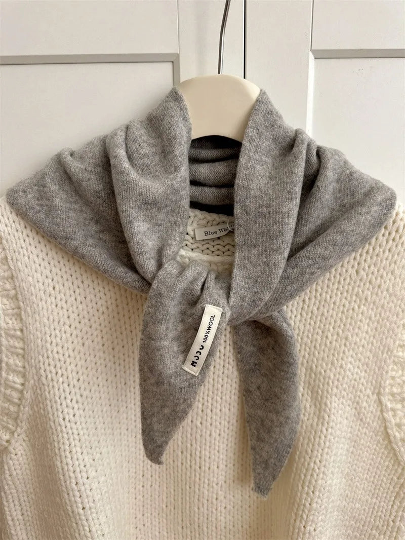 CowLost | british-korean-triangle-scarf-niche-wool-triangular |58