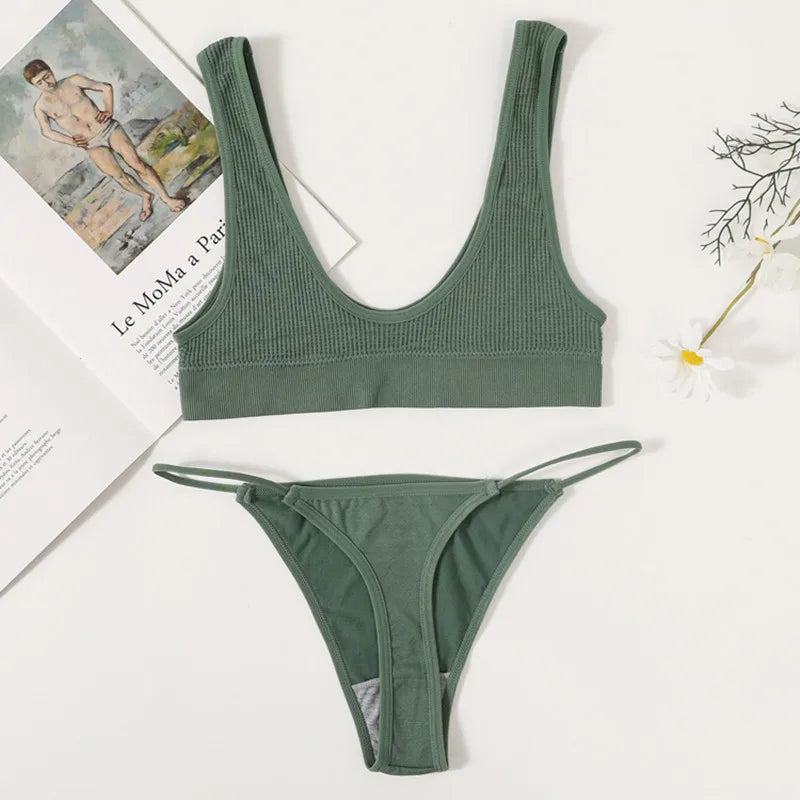 CowLost | product_id-women-seamless-u-neck-push-up-bra-low-waist-brazilian-thong-set |7