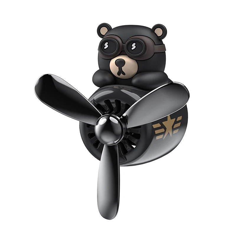 CowLost | product_id-rotating-pilot-bear-car-air-freshener-vent-clip-ocean-scent-diffuser |3