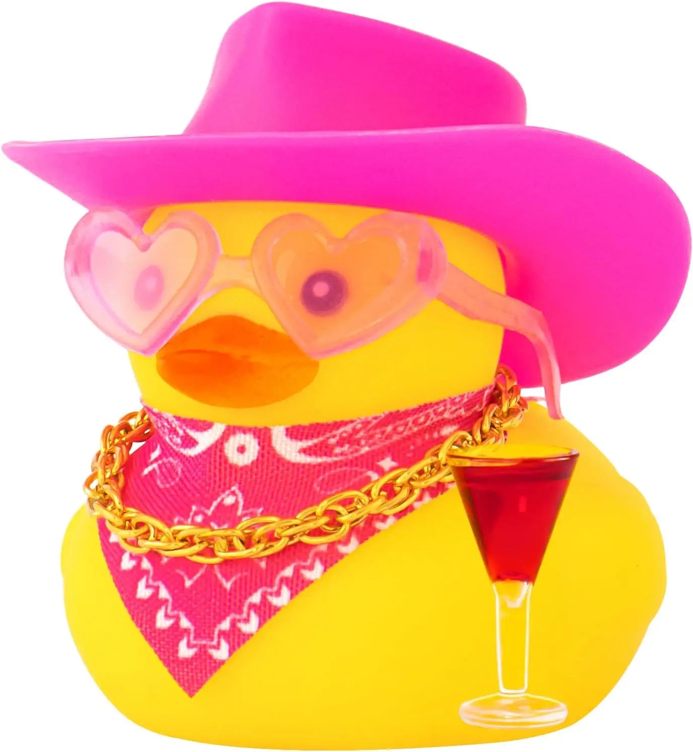 CowLost | product_id-cowboy-rubber-duck-with-sunglasses-necklace-beer-glass-tape-funny-pvc-car-dashboard-decor |14