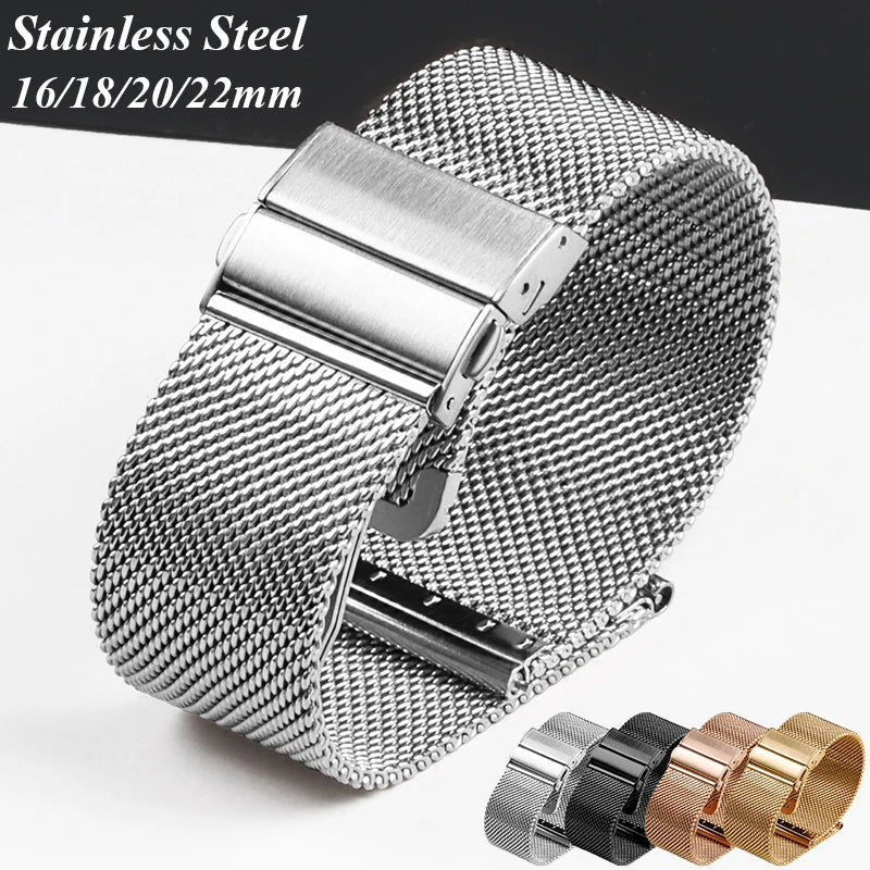 CowLost | product_id-quick-release-stainless-steel-milanese-loop-watch-band-16-22mm-with-folding-buckle-for-dw-watch |1