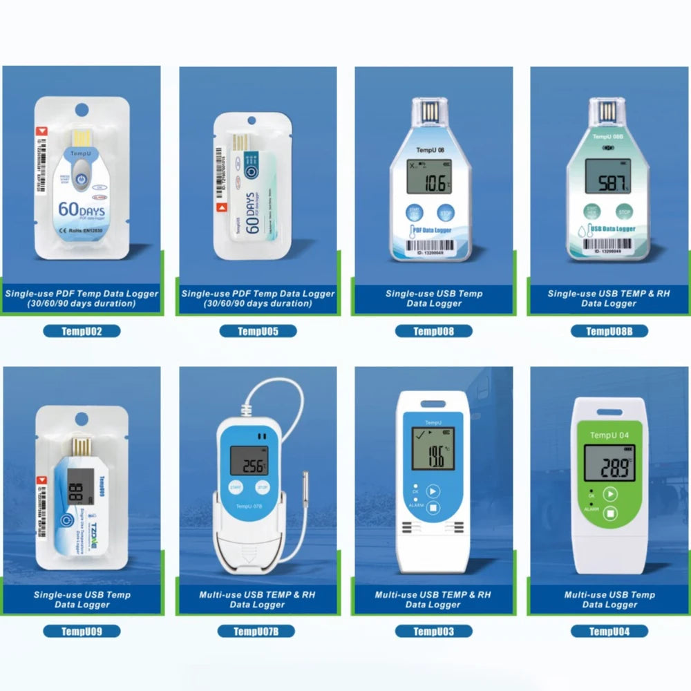 TempU08B USB Temperature & Humidity Data Logger 32000 Sets for Warehouse Storage