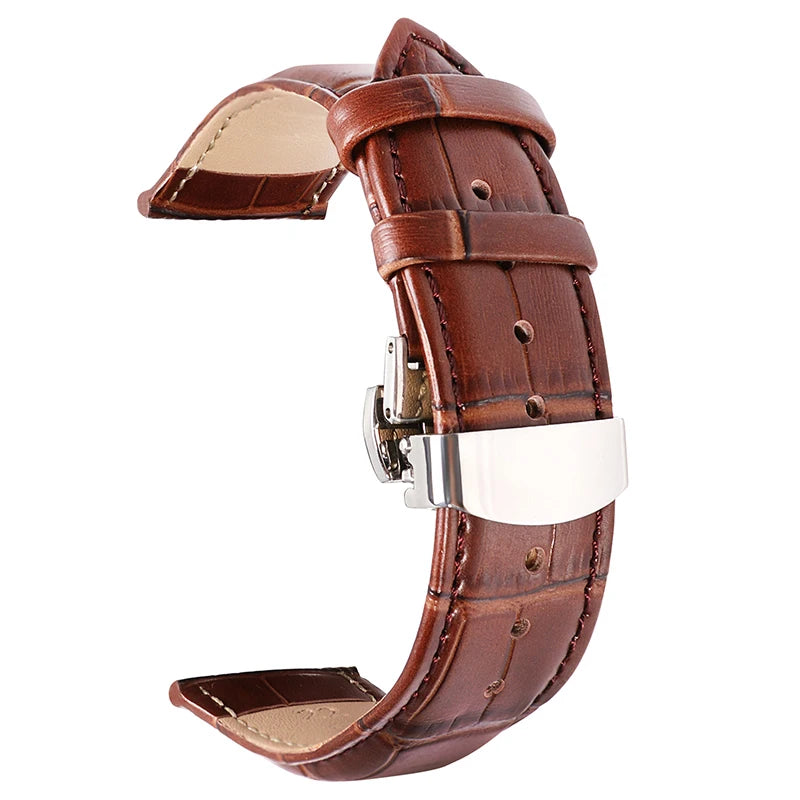 CowLost | product_id-genuine-cowhide-leather-waterproof-watchband-slub-pattern-16-24mm-universal-strap |30