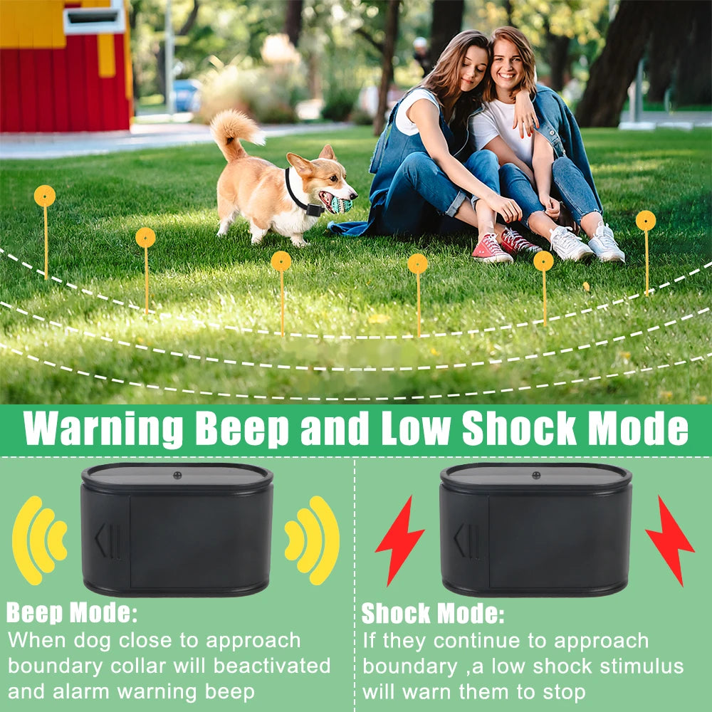 CowLost | dog-training-collar-electronic-pet-fence-system-containment-waterproof-sound-shocked-collar-electric-dog-fence-pet-accessories |5