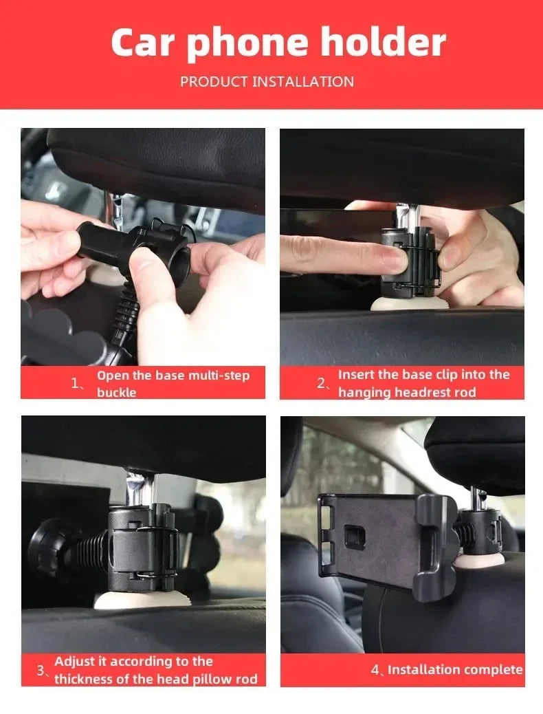 CowLost | mobile-phone-car-mounts-product_id-telescopic-car-tablet-phone-holder-360-adjustable-headrest-mount |15