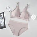 CowLost | women-seamless-bra-and-panties-set-low-waist-ice-silk-briefs-non-wire-bra-sexy-lingerie-female-push-up-bra-comfort-underwear-set |7