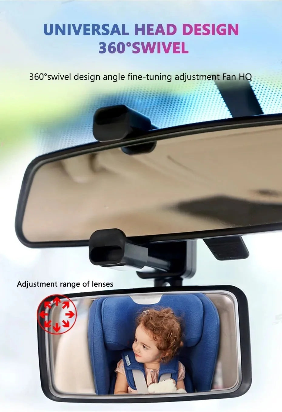 CowLost | car-seat-mirrors-product_id-yiju-360-rotatable-rear-view-mirror-mount-clip-for-car-interior-baby-monitor |11