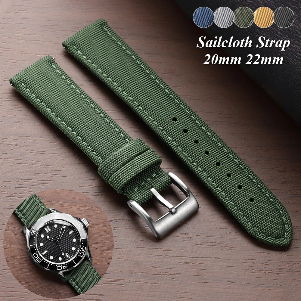 CowLost | product_id-hqstrap-waterproof-two-sided-nylon-sailcloth-quick-release-watch-strap-20mm-22mm |1