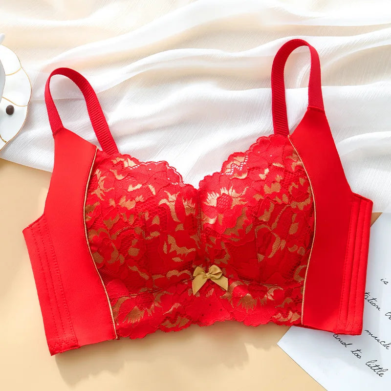 CowLost | product_id-fallsweet-wireless-plus-size-seamless-lace-push-up-bra |9