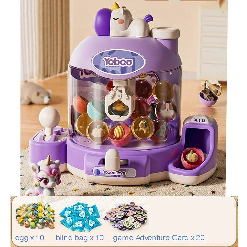 Kids Mini Doll Claw Machine Arcade Toy with Music and Lights