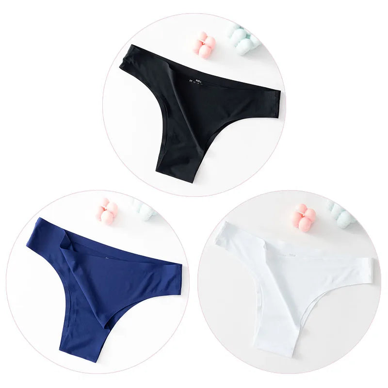 CowLost | 3pcs-set-womens-sexy-seamless-panties-female-ice-silk-underwear |22
