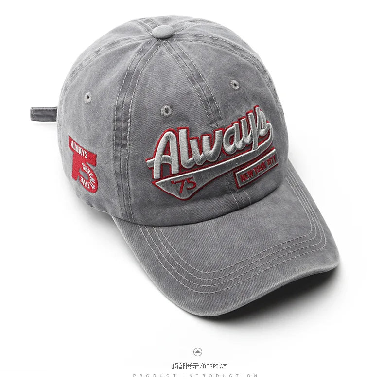 CowLost | baseball-cap-fashion-letter-embroidery-snapback-hat-vintage |12