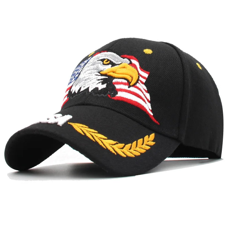CowLost | mens-animal-baseball-cap-patriotic-bald-eagle-and-american-flag-snapback-caps |2