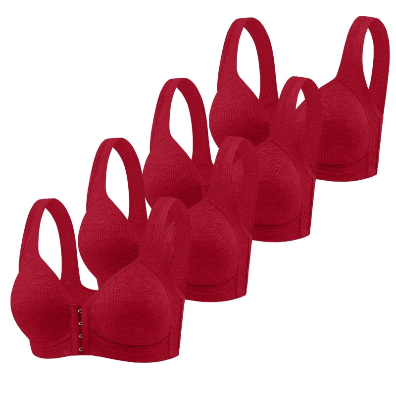 CowLost | product_id-fallsweet-4pcs-wireless-front-closure-full-coverage-push-up-bra-for-women |10