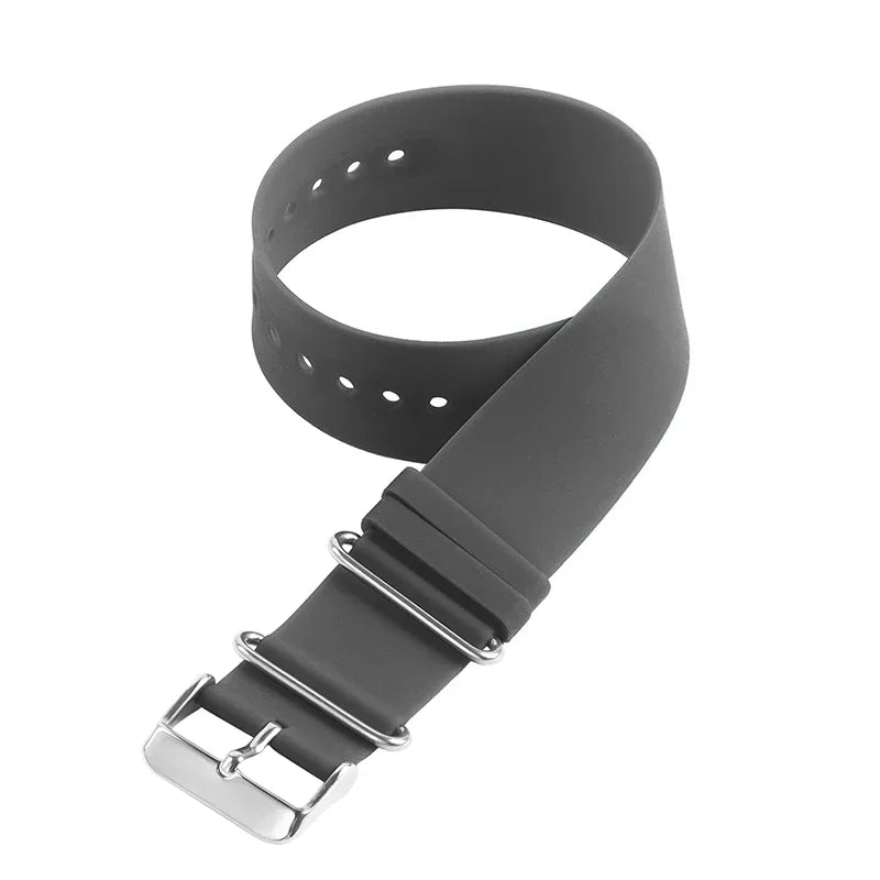 CowLost | 18mm-20mm-22mm-one-piece-silicone-strap-for-casio-soft-rubber-band-for-seiko-black-grey-men-women-replace-bracelet-accessories |16