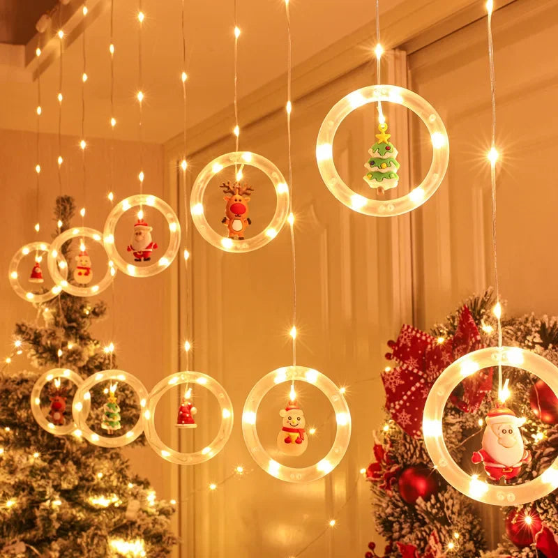CowLost | product_id-led-usb-christmas-star-santa-curtain-string-lights-for-bedroom-and-living-room |27