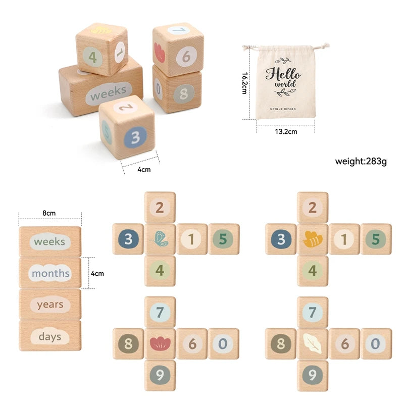 CowLost | baby-transport-accessories-baby-monthly-milestone-blocks-photo-prop-set-unisex-age-signs |25
