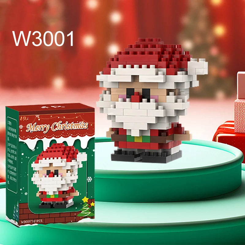 Christmas Building Block Set Santa Claus Reindeer Puzzle Toy for Kids