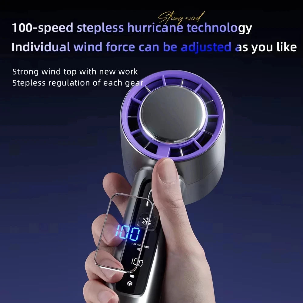 CowLost | homefish-new-semiconductor-refrigeration-high-speed-handheld-electric-fan-4000mah-usb-portable-rechargeable-outdoor-small-fan |2