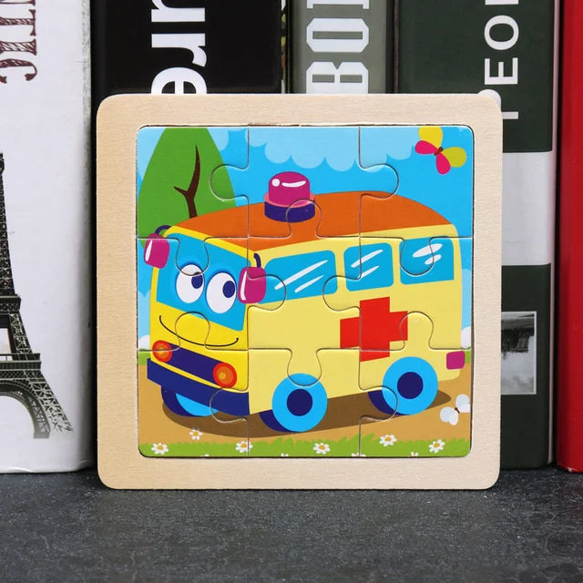 CowLost | fencing-barriers-3d-wooden-baby-puzzle-toy-11x11cm-educational-montessori |25