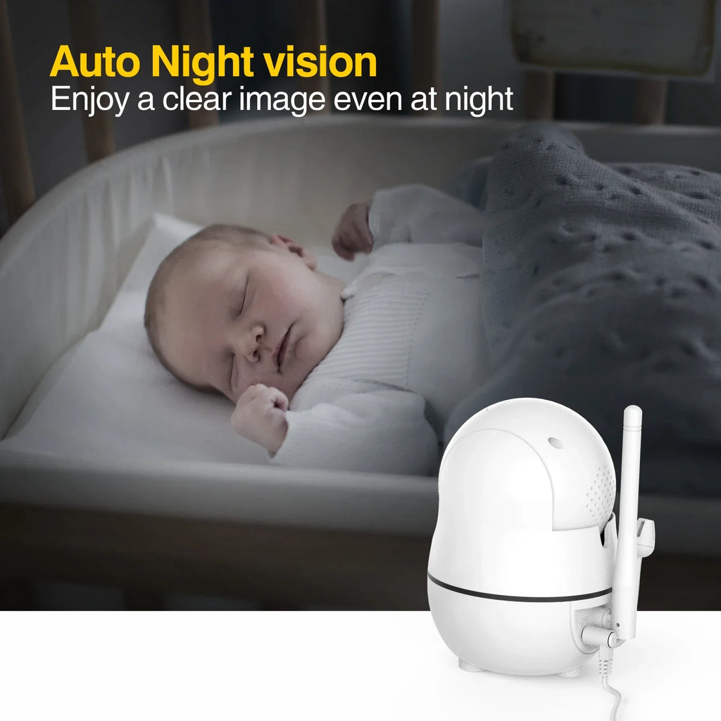 CowLost | baby-transport-accessories-babystar-7-hd-1080p-split-screen-baby-monitor-no-wifi-hack-proof-remote-zoom-pan-tilt-4000mah-battery |5