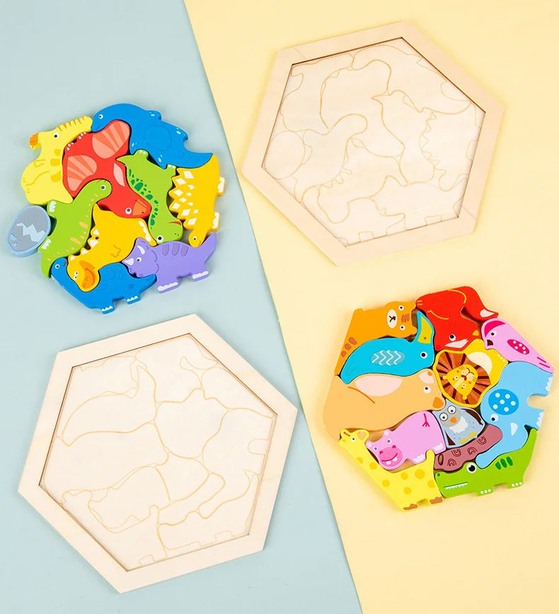 CowLost | fencing-barriers-wooden-baby-jigsaw-puzzle-toy-creative-3d-puzzle |9