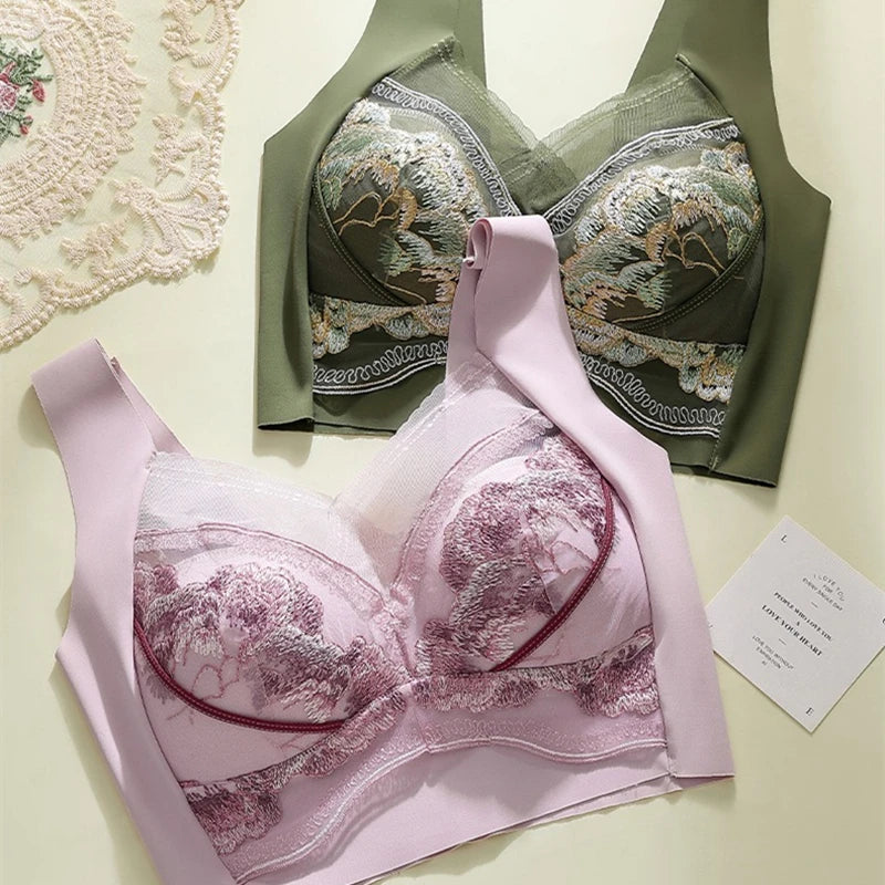 CowLost | product_id-womens-large-embroidered-comfortable-stainless-steel-free-sports-vest-bra |1