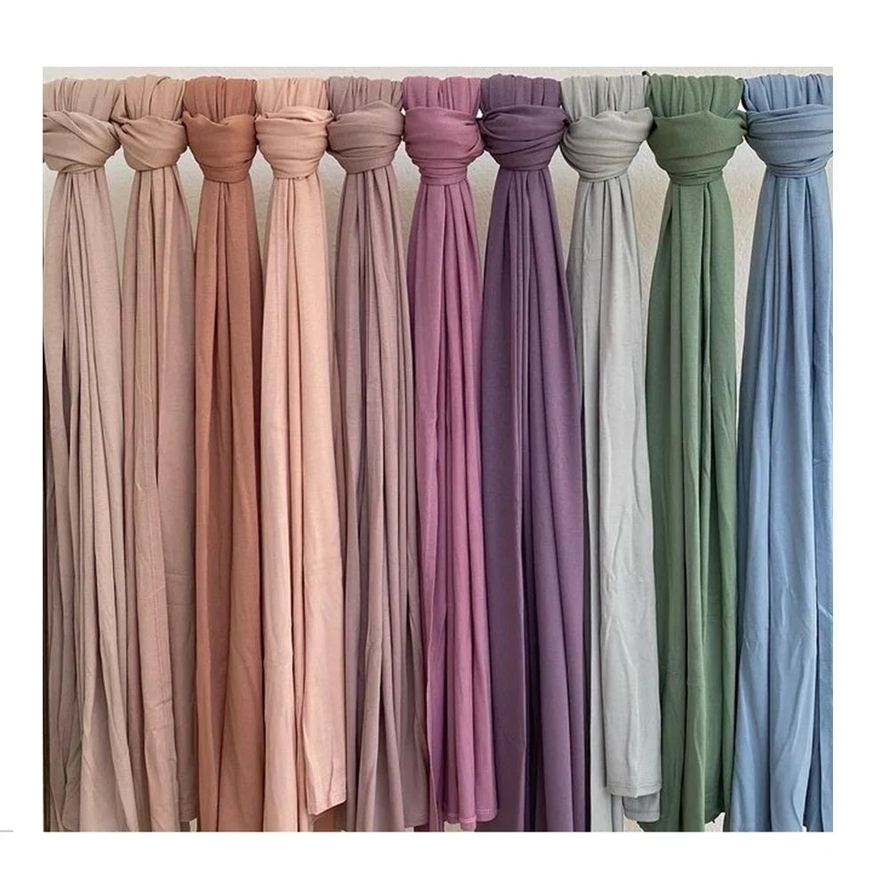 CowLost | muslim-women-stretchy-jersey-hijab-plain-cotton |1