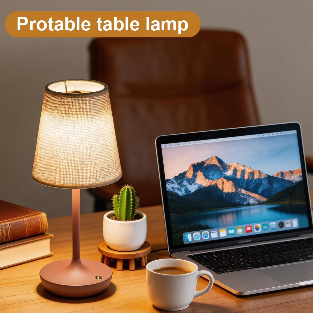 CowLost | product_id-dimmable-usb-rechargeable-led-table-lamp-with-fabric-shade-for-bedroom-bedside |8
