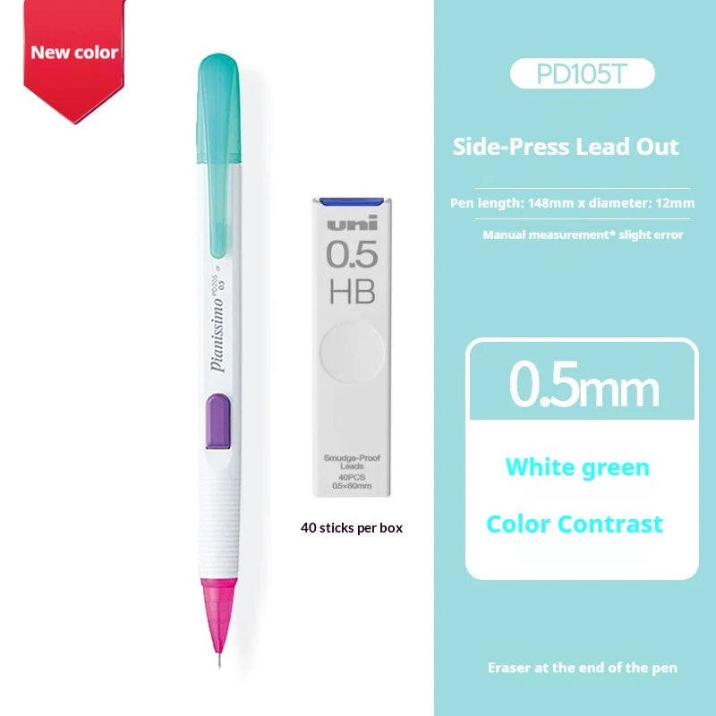 CowLost | product_id-pentel-pd105t-0-5mm-mechanical-pencil-break-resistant-lead-color-blocked-transparent-side-smooth-writing |20