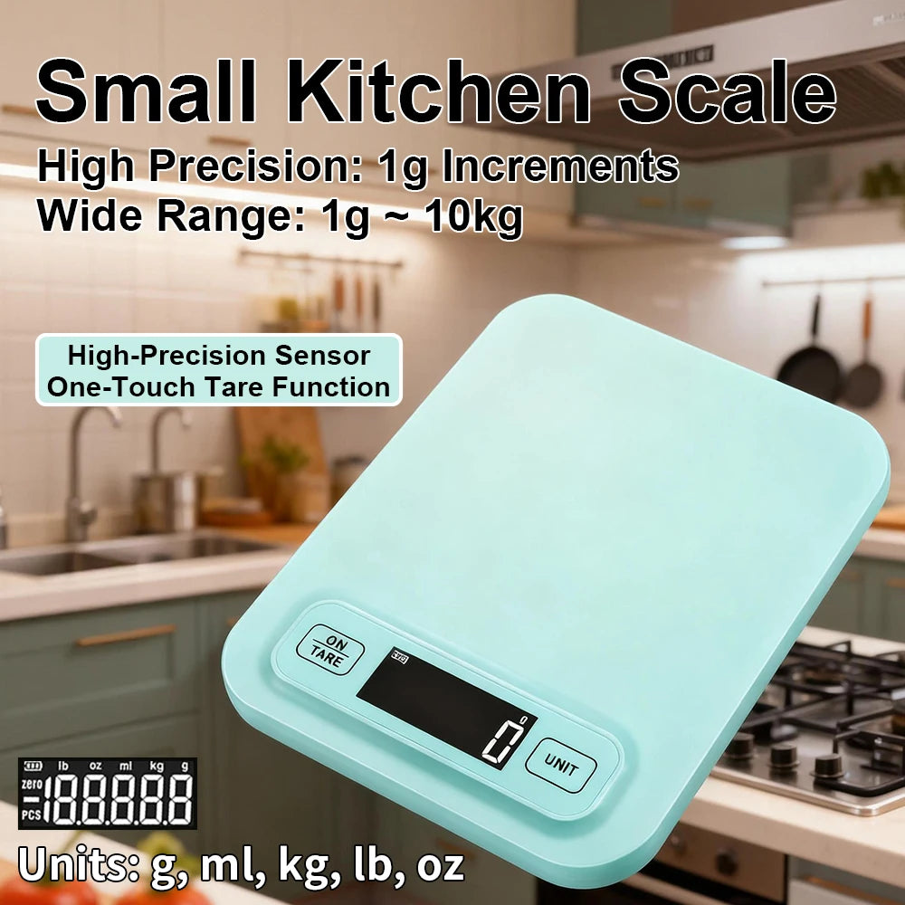 Mini Digital Kitchen Scale 5kg/1g & 10kg/1g Precision Electronic Food & Baking Scale