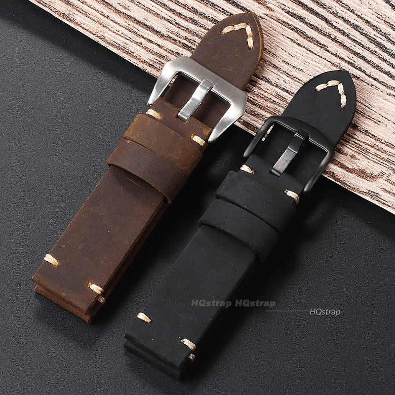 CowLost | bracelets-product_id-handmade-cowhide-leather-watchband-for-panerai-pam111-441-vintage-brown-strap-22-26mm |3