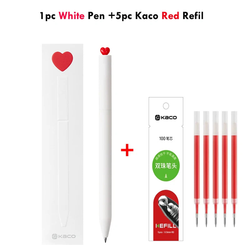 CowLost | product_id-kaco-first-cute-love-0-5mm-black-ink-gel-pen-set-rotating-ballpoint-for-valentines-day-gift |33