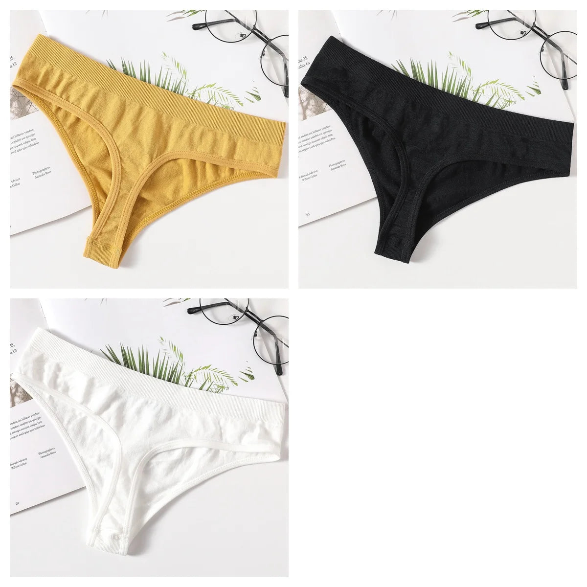 CowLost | product_id-3pcs-womens-seamless-breathable-soft-g-string-thong-panties |21