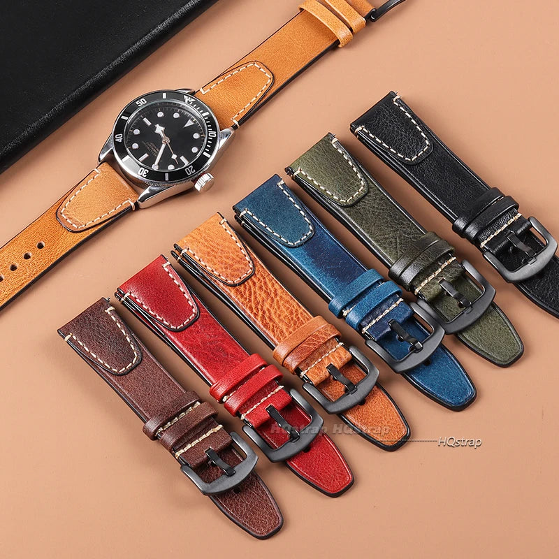 CowLost | product_id-18mm-22mm-retro-genuine-leather-watchband-with-stitching-for-tudor-seiko-rolex |8