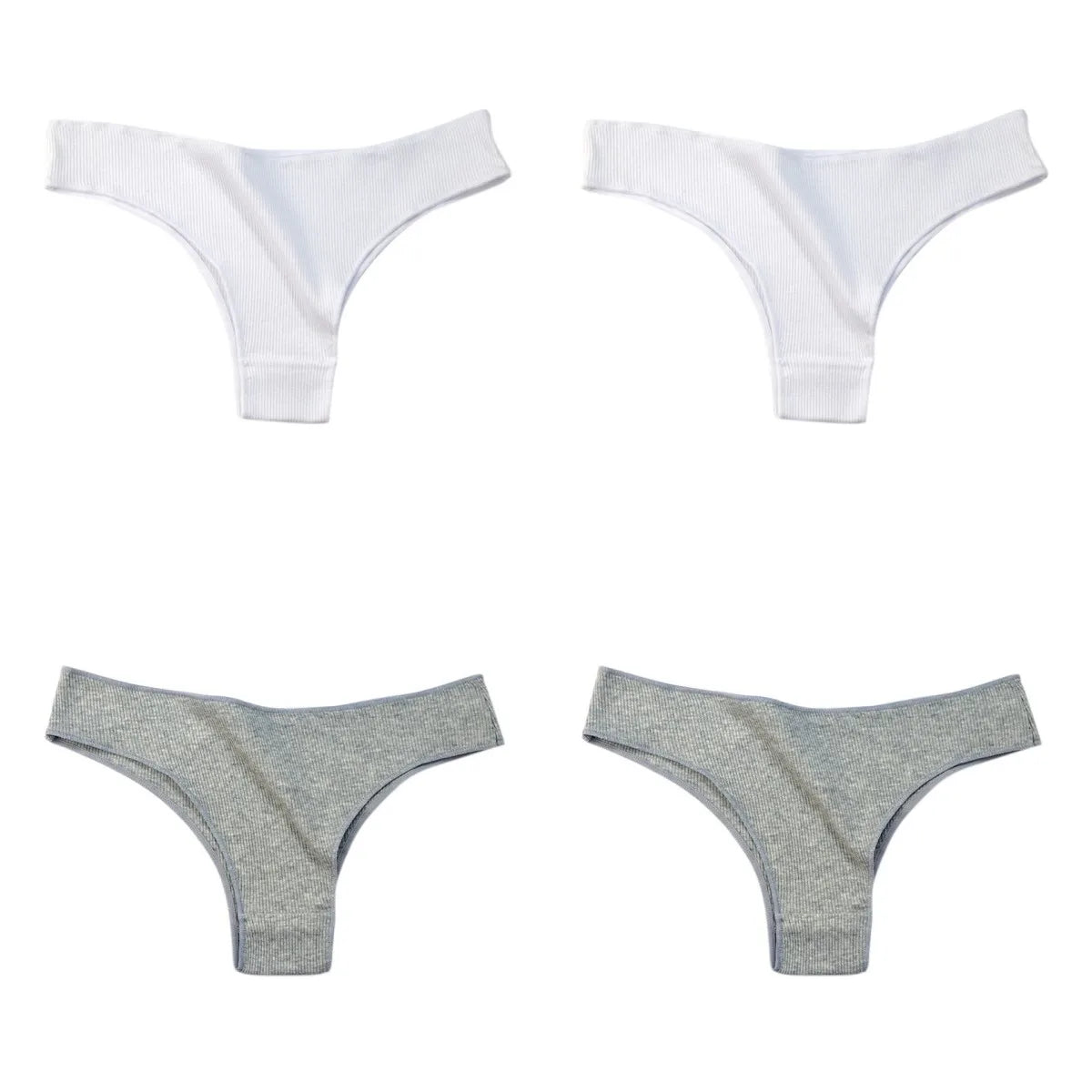 CowLost | product_id-4-pack-womens-cotton-breathable-low-waist-solid-briefs-m-xl |25