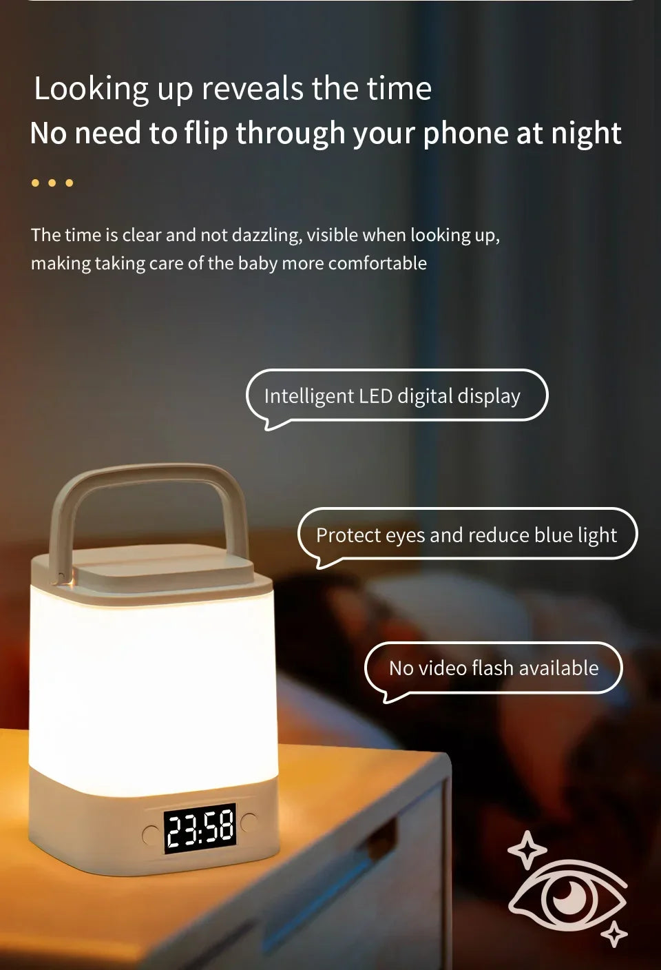 CowLost | product_id-rechargeable-touch-dimmable-led-night-lamp-with-remote-and-clock-display-eye-protection |7