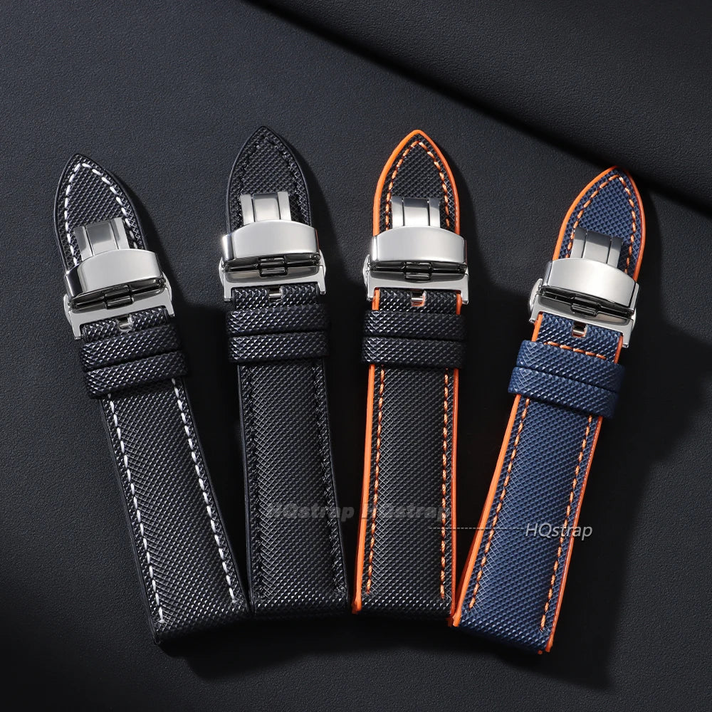 CowLost | 20-22-24mm-carbon-fiber-watch-strap-unisex-silicone-watchband-sport-strap-for-smart-watch-waterproof-butterfly-buckle-bracelets |8