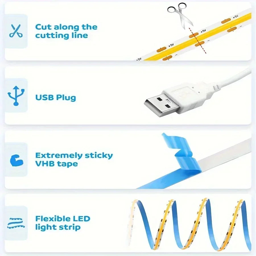 CowLost | light-ropes-strings-product_id-cob-led-strip-light-5v-usb-hand-sweep-push-switch-1-3m-dimmable-flexible-tape-lamp-for-room-lighting |11