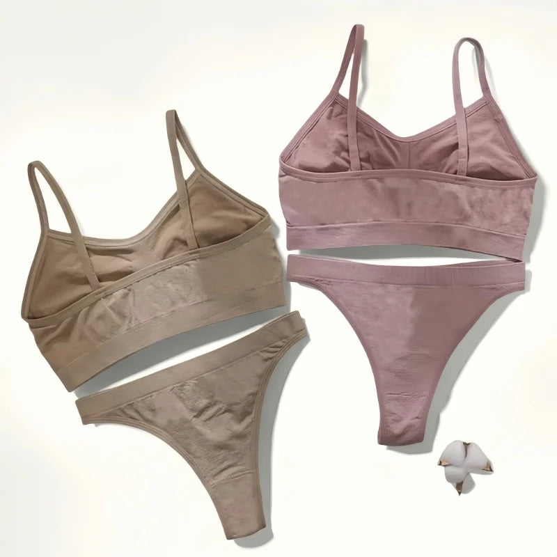 CowLost | product_id-wireless-seamless-push-up-bra-and-low-rise-thong-set-for-women |3