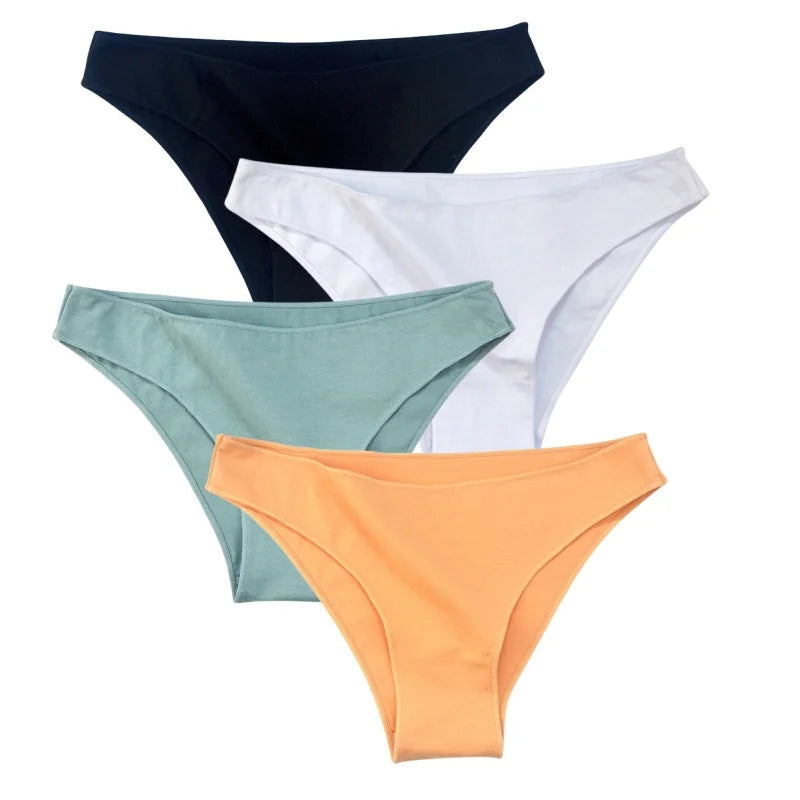 CowLost | product_id-4-pack-women-s-cotton-low-rise-seamless-breathable-briefs-solid-colors |21