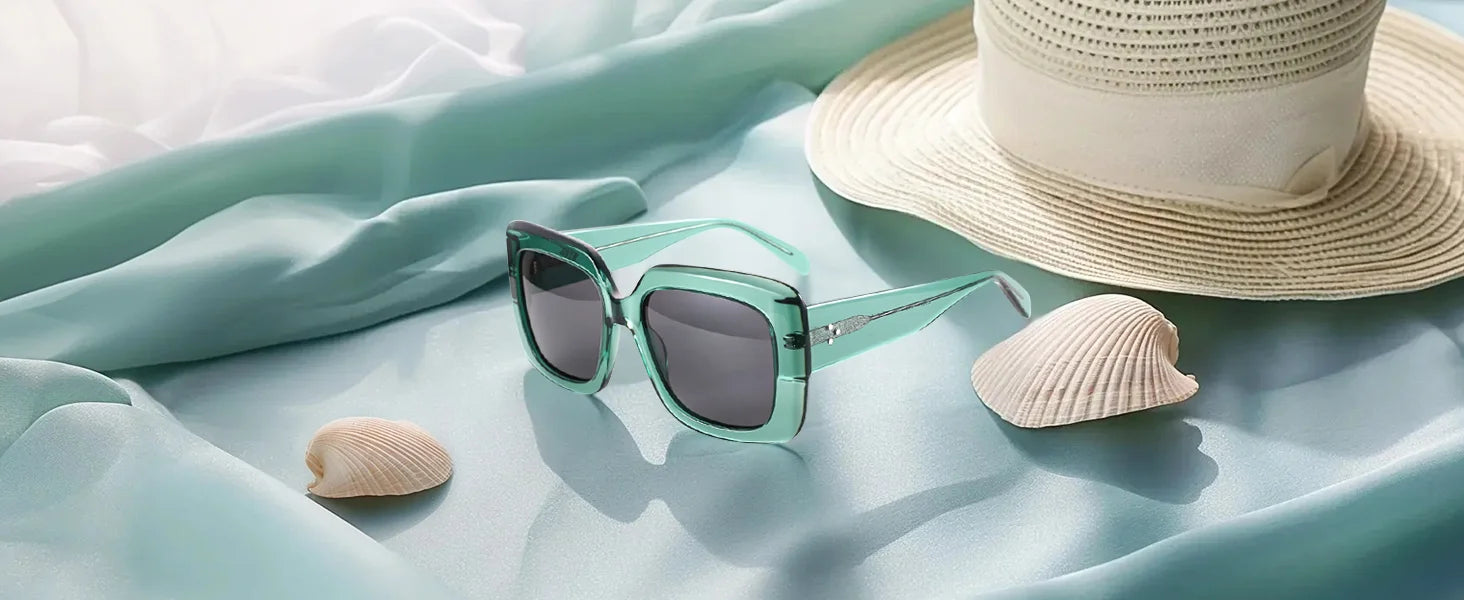 CowLost | zenottic-women-large-rectangle-polarized-sunglasses-thick-frame-uv400-protection |15